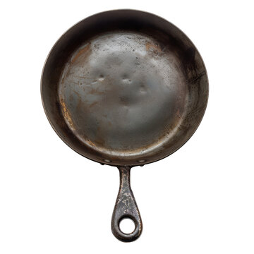 Vintage Iron Frying Pan. Cooking, Culinary Concept. Old, Weathered Pan For Frying. 