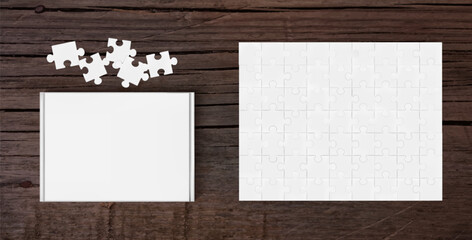 Puzzle Pieces Realistic Background