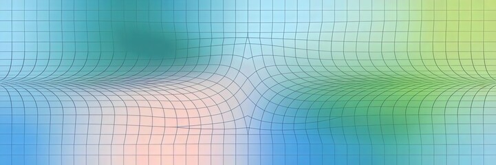 Seamless pattern of grid turning into curves on gradient background – Great for digital art, abstract design, or creative projects.