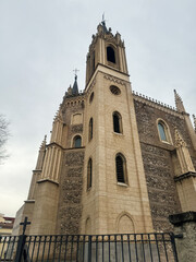Saint Jerome the Royal. Gothic style church in Madrid Spain with intricate architectural details...