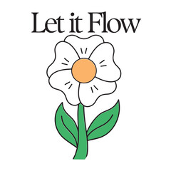  A vector style simple let it flow