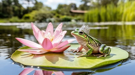 The Frog Prince on a Lily Pad