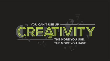 creativity quote in creative typography.
