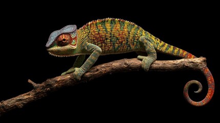Panther chameleon Furcifer pardalis Ambilobe 2 years old endemic from madagascar