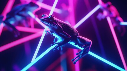 Neon Nights: Amphibian Cyberpunk