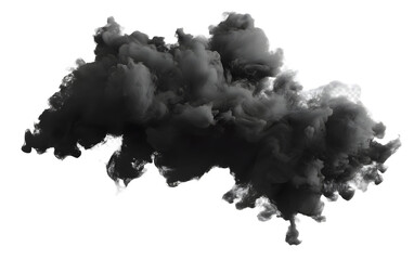 Ethereal Cloud of Smoke: A mesmerizing image showcasing a dark cloud, a captivating display of swirling smoke.