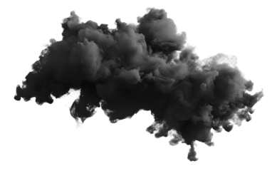 Ethereal Cloud of Smoke: A mesmerizing image showcasing a dark cloud, a captivating display of swirling smoke.