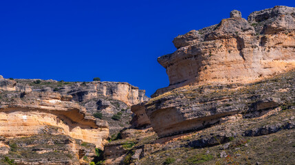 Fototapeta premium Sierra de Pela y Laguna de Somolinos Natural Monument, Somolinos, Guadalajara, Castilla La Mancha, Spain, Europe