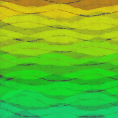 Illustration, background in the form of multi-colored horizontal stripes with watercolor on paper