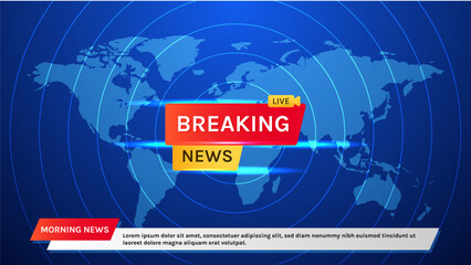 Live Breaking News Template Style for TV Broadcast and Social Media News Channel Updates
