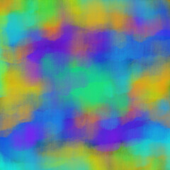 Illustration, background in the form of multi-colored spots with pastel on paper