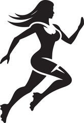 silhouette of a man running