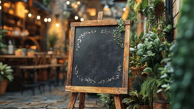 menu board on the blackboard