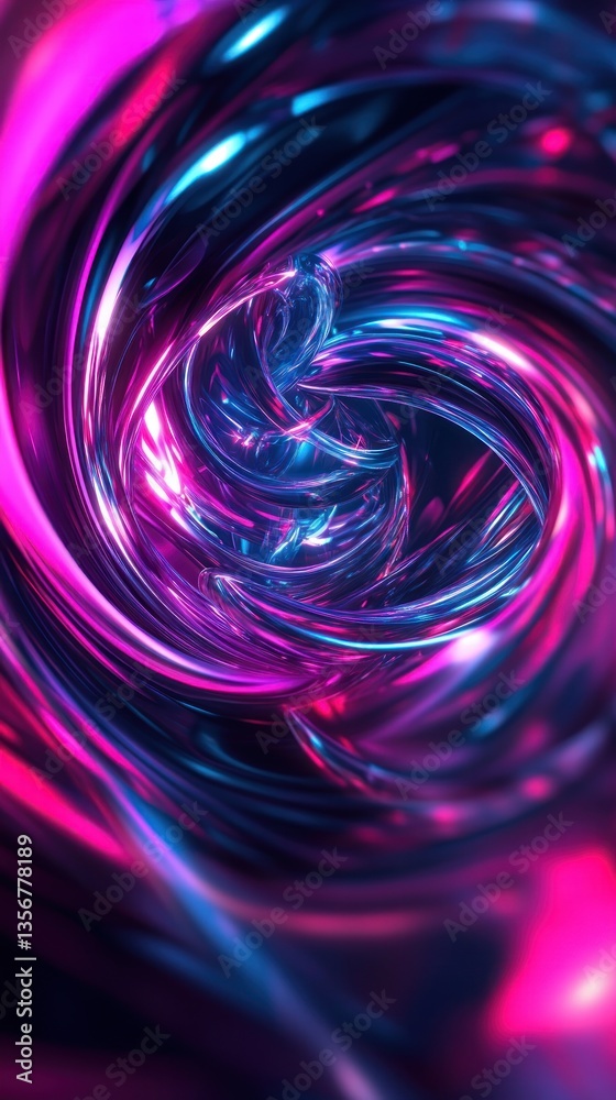 Poster abstract iridescent vortex luminous optical art artistic wave radiant energy flow digital backdrop