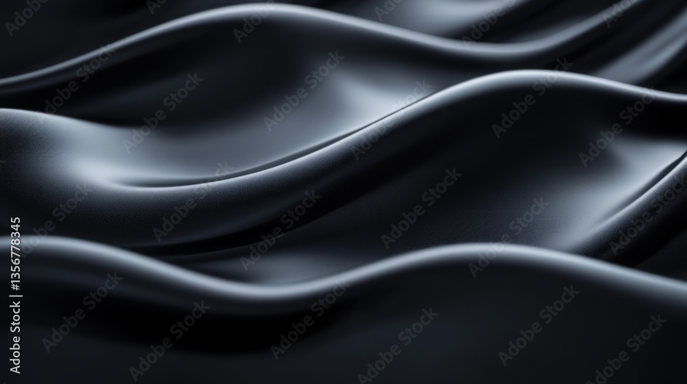 Aufkleber Elegant abstract black fabric texture background for graphic design and soft decorative textile pattern surface