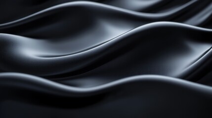 Obraz premium Elegant abstract black fabric texture background for graphic design and soft decorative textile pattern surface