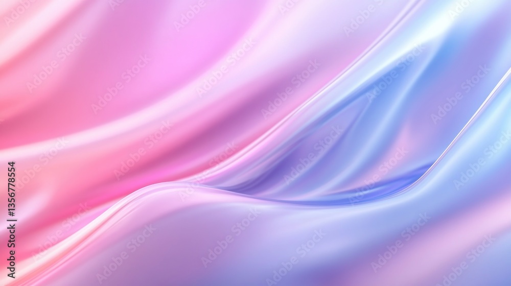 Aufkleber abstract background design with smooth waves gradient in pastel colors pink lavender and blue
