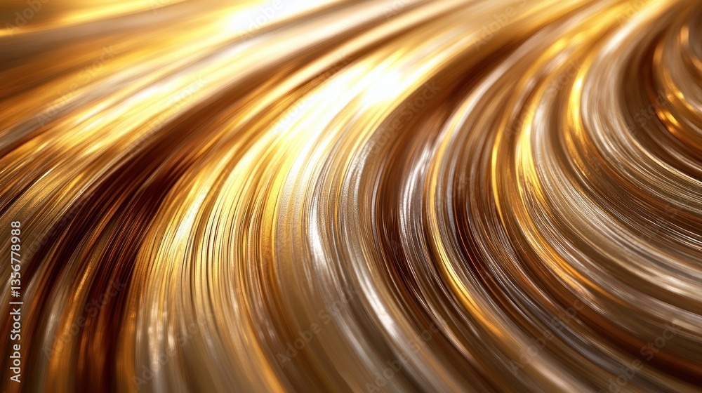 Leinwandbilder abstract shimmering waves of golden honey flowing in rhythmic harmony creating captivating texture w