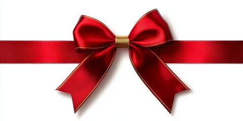 Elegant Red Ribbon Bow, Christmas ,Holiday