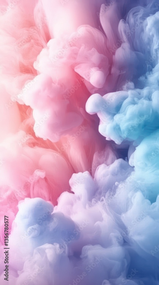 Fototapete Soft dreamy cloudscape of pastel colors blends creating a beautiful ethereal and mesmerizing atmospheric texture gradient design