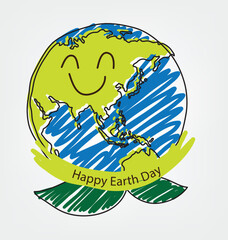 World earth day concept. vector Illustration.
