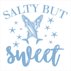 Salty But Sweet  Summer Beach T-shirt Design 
 