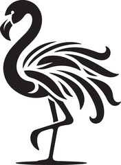 flamingo silhouette vector