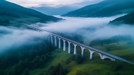 Obraz premium bridge in the mountains