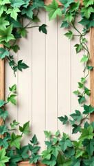 Vibrant hanging ivy frame decoration for garden, nature aesthetics