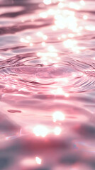 Light pink water surface ripple outdoors nature.