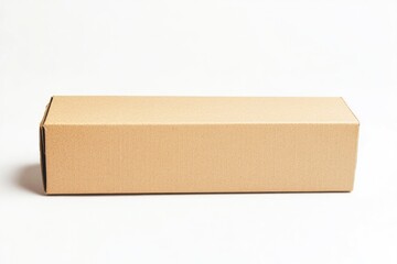 Empty light brown cardboard box