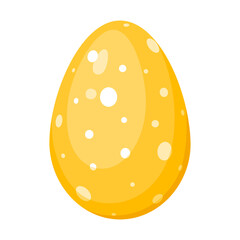 Easter yellow egg with spotted decoration pattern