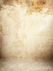 Obraz premium A textured, weathered wall with cracks and stains, creating a rustic and aged appearance, suitable for artistic or design purposes.