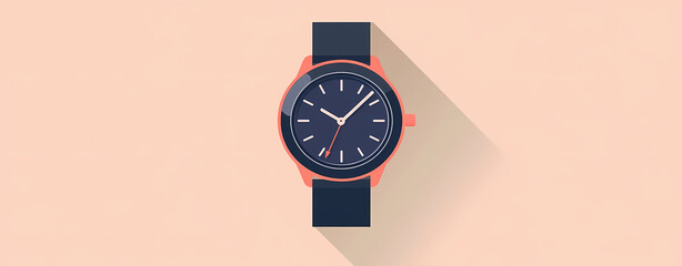 Elegant Watch: A sleek, minimalist wristwatch design is showcased against a muted background, highlighting its timeless appeal and functionality.