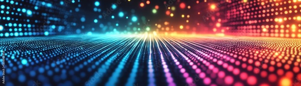 Poster Abstract Colorful Data Stream Background