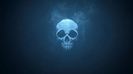 Smoky blue skull.