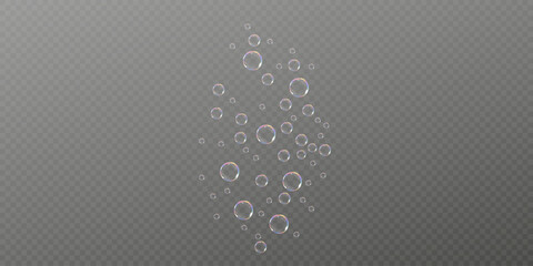  Rainbow Reflections: Realistic Soap Bubbles Collection.