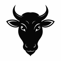 Best Cattle Sell Logo: Bull Silhouette Vector on White Background - Stock Illustration