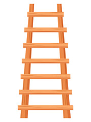 Wooden step or ladder stairs flat illustration clipart