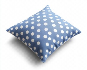 Square throw pillow with a polka dot pattern (1)