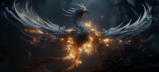 Epic War Lyrebird Wild force, ai generative