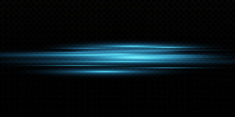 Light blue motion, cyan glowing neon lines.The effect of speed.	