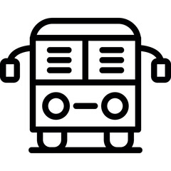 Electric Bus Icon
