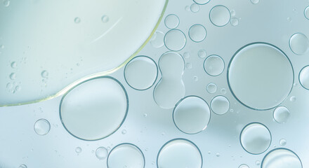 Abstract blue water bubbles background