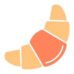 Bakery Icon. Croissant Symbol. Illustration for Baked Goods and Pastry Concept.
