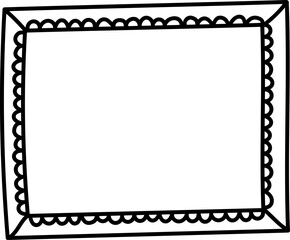Hand-Drawn Doodle Rectangle Frame