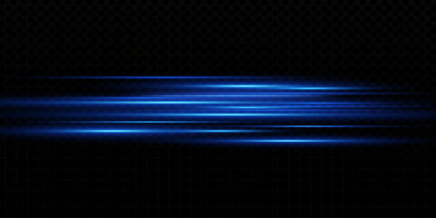 Light blue motion, cyan glowing neon lines.The effect of speed.	