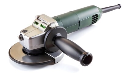 Angle Grinder Isolated on White Backdrop for Professional Applications