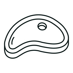 Meat Icon. Steak Symbol. Illustration for Protein Source and Butchery Concept.