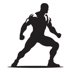 Unstoppable Wrestler silhouette, lifting an opponent for a slam - Wrestler illustration - Minimalist Wrestler vector - Sheer power

